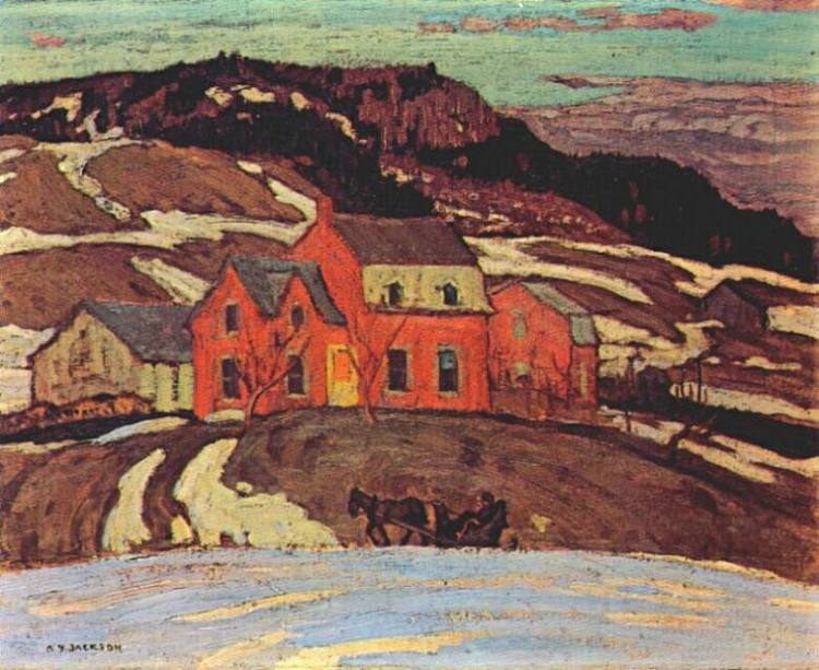 早春， 魁北克 Early Spring, Quebec (1923)，A·Y·杰克逊