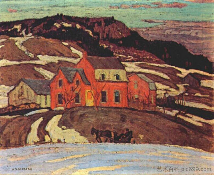 早春， 魁北克 Early Spring, Quebec (1923)，A·Y·杰克逊