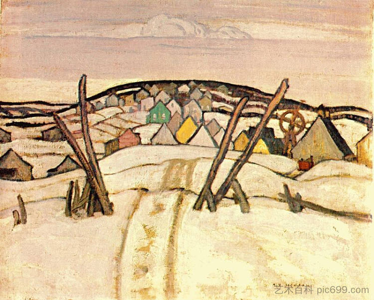 冬季之路，魁北克 The Winter Road, Quebec (1921)，A·Y·杰克逊