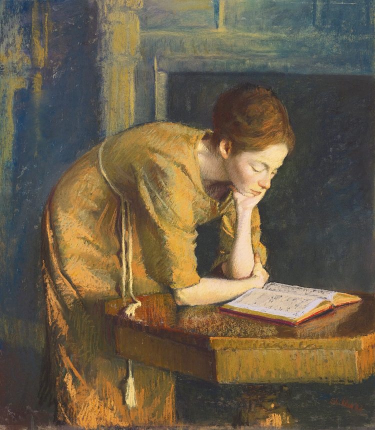 读书的女人（艺术家的妻子） Woman Reading (The Artist's Wife) (1962)，艾伦·希克勒