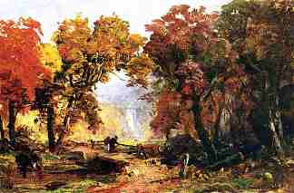 秋天的风景 Autumn Landscape (1866)，雅培·亨德森·塞耶