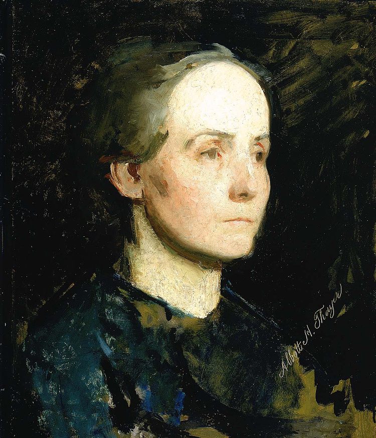 一个女人的肖像 Portrait of a Woman (1888)，雅培·亨德森·塞耶