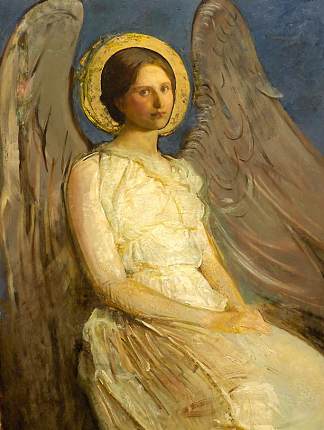坐着的天使 Seated Angel (1921)，雅培·亨德森·塞耶