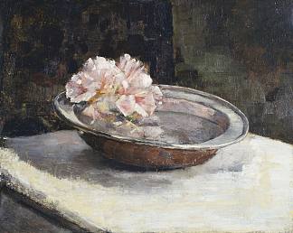 杜鹃花静物 Still Life with Rhododendron (1886)，雅培·亨德森·塞耶