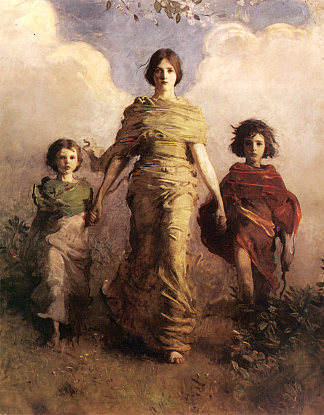 处女 A Virgin (1893)，雅培·亨德森·塞耶