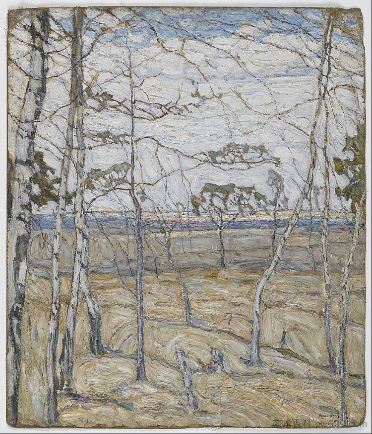 白桦树 Birch Trees (1911)，亚伯拉罕·曼尼维奇