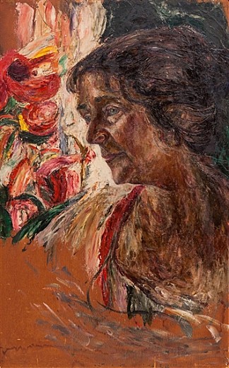 艺术家妻子的肖像 Portrait of the Artist`s Wife (1929)，亚伯拉罕·曼尼维奇
