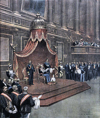 第二十届立法机关第三届会议开幕 Inauguration of the III Session of the XX Legislature (1899)，阿奇尔·贝尔特拉姆