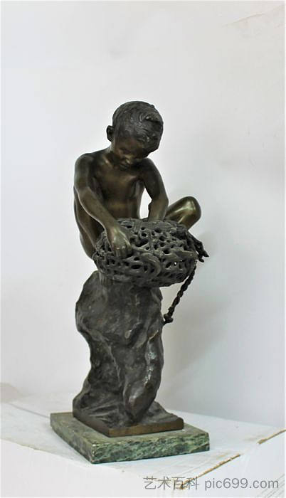 章鱼渔夫 The octopus fisherman (c.1884; Italy  )，阿奇勒·多尔西