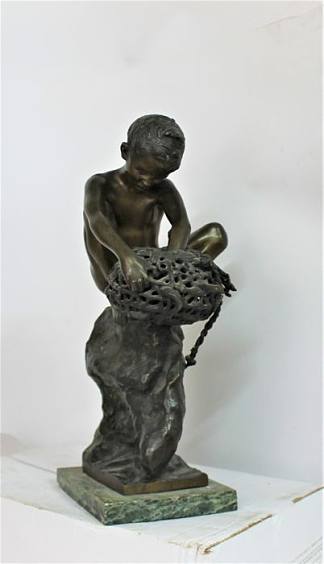 章鱼渔夫 The octopus fisherman (c.1884; Italy                     )，阿奇勒·多尔西