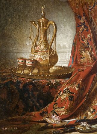 用茶壶组成 Composition with teapot (1901)，阿奇勒·佐