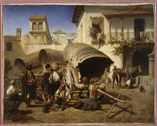 科尔多瓦的圣拉斐尔旅馆 Posada San Rafael In Cordoba (1861)，阿奇勒·佐