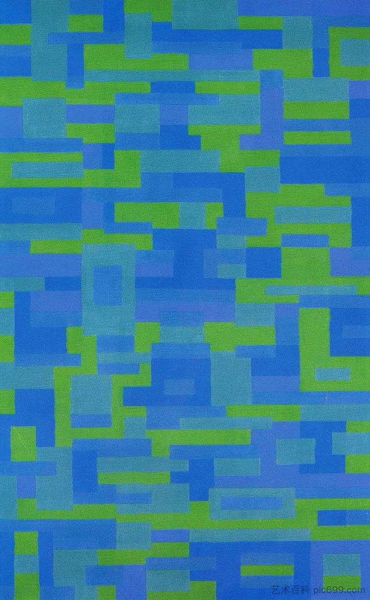 蓝绿色绘画 Blue-Green Painting (1948)，阿德·赖因哈特