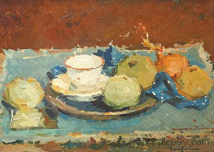 静物与青苹果 Still Life With Green Apples，亚当巴尔塔图