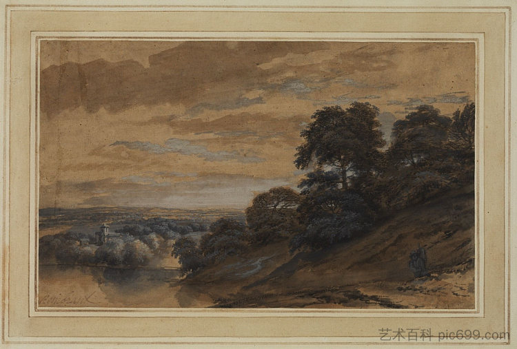 风景与旅行者 Landscape with a Wayfarer，亚当·埃尔斯海默