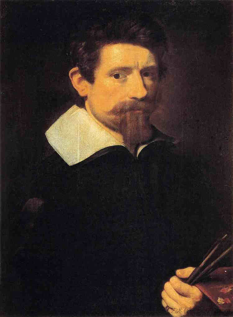 自画像 Self-portrait (c.1607)，亚当·埃尔斯海默