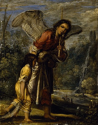 托比亚斯与天使 Tobias and the Angel (1605)，亚当·埃尔斯海默