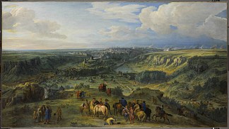 从曼斯菲尔德浴场眺望卢森堡市（摄于 1684 年 6 月 3 日） View of the City of Luxemburg from the baths of Mansfeld (taken on 3 June 1684) (1685 – 1686; France                     )，亚当范德穆伦