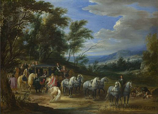 菲利普·弗朗索瓦·达伦贝格会见部队 Philippe François D'arenberg Meeting Troops (1662),亚当范德穆伦