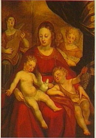 玛丽和圣婴与施洗约翰 Mary and the Christ Child with John the Baptist，阿达姆·凡·诺尔特