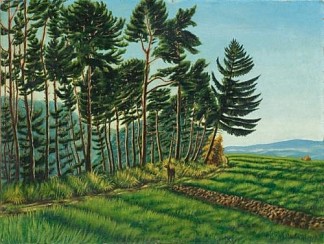 朗根纳根附近的森林边缘 Edge of the Forest near Langenargen (1917)，阿道夫迪特里希
