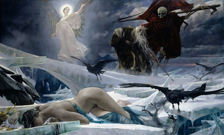 世界尽头的亚哈随鲁 Ahasuerus at the End of the World (1888; Italy ),阿道夫·西雷米·希斯彻