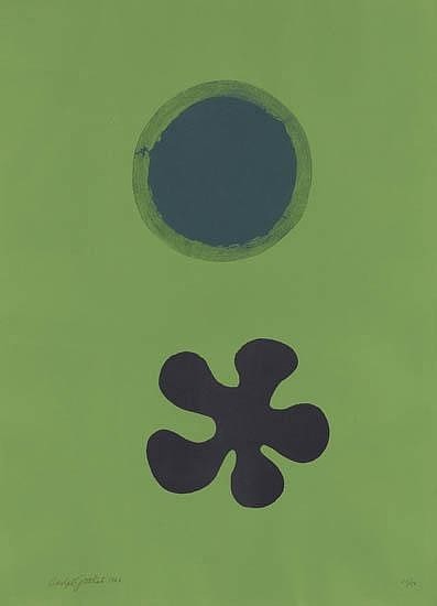 绿色地面--黑色形态 Green Ground--Black Form (1966)，阿道夫·戈特利布