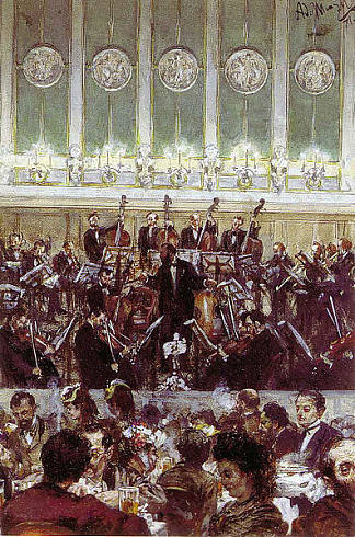 比尔斯音乐会 Concert of Bilse (1871)，阿道夫·门采尔