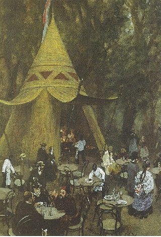 维也纳世界博览会上的印度咖啡馆 Indian Cafe at the Vienna World Exhibition (1873)，阿道夫·门采尔