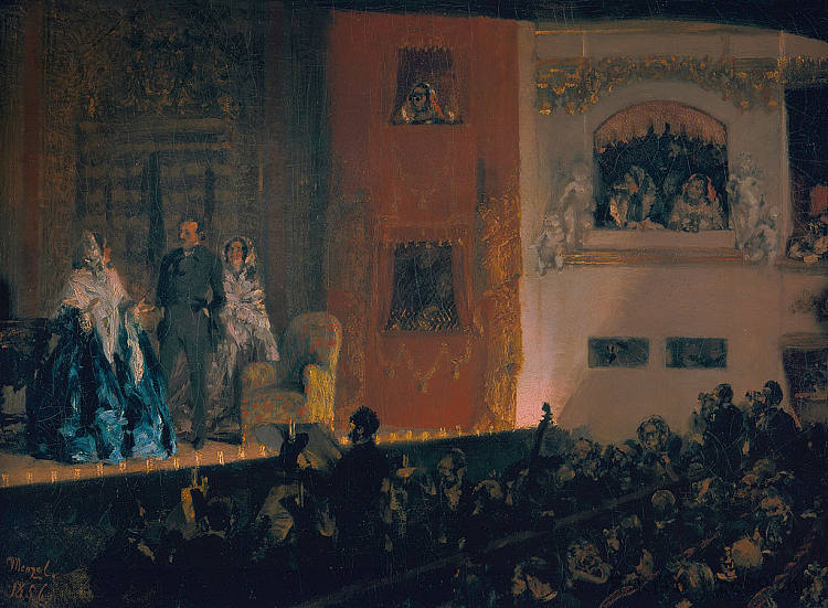 巴黎体操剧院 Théâtre du Gymnase in Paris (1856)，阿道夫·门采尔