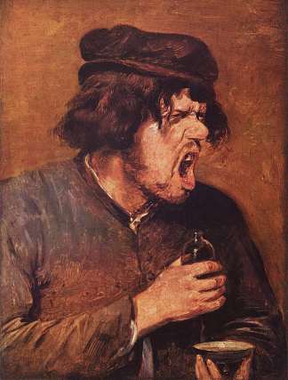 苦醉汉 The Bitter Drunk (c.1630 – c.1638)，阿德里安·布鲁维尔