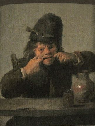 青年做鬼脸 Youth Making a Face (c.1633)，阿德里安·布鲁维尔