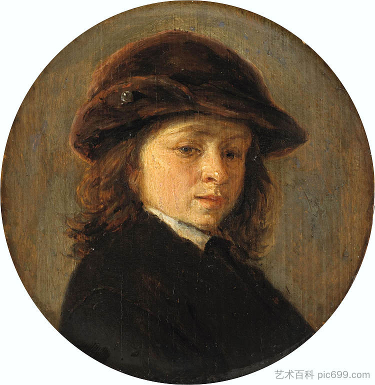 一个男孩的肖像 Portrait of a Boy (1685),阿德里安·范·奥斯塔德