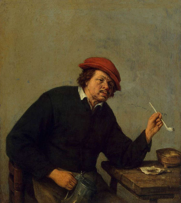 吸烟者 Smoker (c.1655),阿德里安·范·奥斯塔德