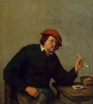 吸烟者 Smoker (c.1655)，阿德里安·范·奥斯塔德