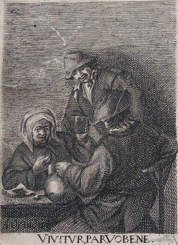 饮酒者 The Drinkers (1643 - 1658)，阿德里安·范·奥斯塔德