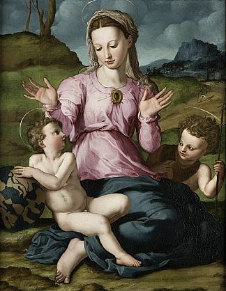 麦当娜和孩子与施洗者圣约翰 Madonna and Child with Saint John the Baptist，阿尼奥洛·布伦齐诺