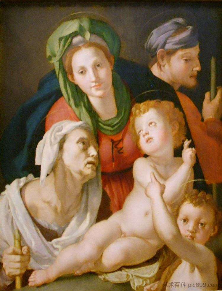 神圣家族 Holy Family (1527 - 1528)，阿尼奥洛·布伦齐诺