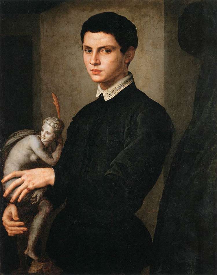 雕塑家的肖像 Portrait of a Sculptor (c.1550)，阿尼奥洛·布伦齐诺
