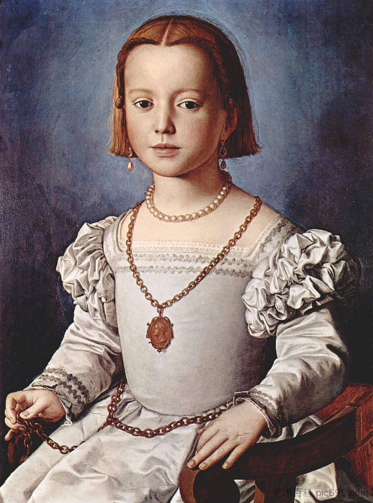 比亚·德·美第奇的肖像 Portrait of Bia de' Medici (1542)，阿尼奥洛·布伦齐诺