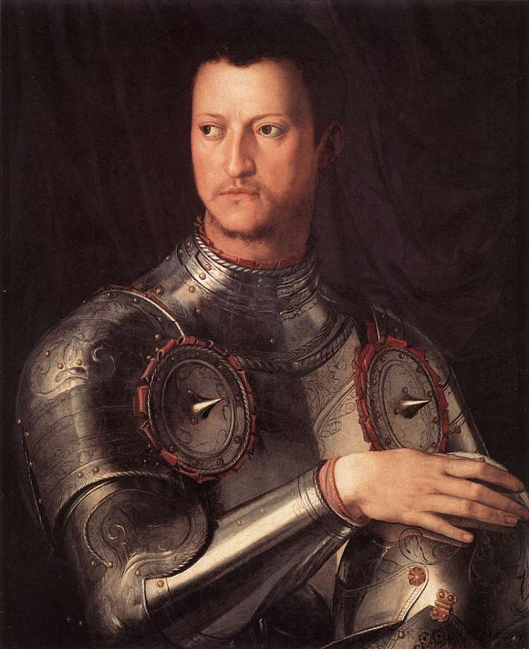 科西莫一世·德·美第奇的肖像 Portrait of Cosimo I de' Medici (1545)，阿尼奥洛·布伦齐诺