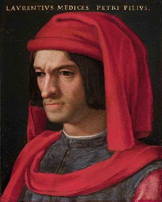 洛伦佐大帝的肖像 Portrait of Lorenzo the Magnificent (c.1560)，阿尼奥洛·布伦齐诺