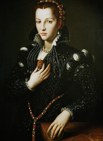 卢克雷齐娅·德·美第奇的肖像 Portrait of Lucrezia de' Medici (1560)，阿尼奥洛·布伦齐诺