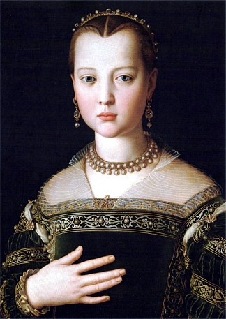 玛丽亚·德·美第奇的肖像 Portrait of Maria de’ Medici (1553)，阿尼奥洛·布伦齐诺