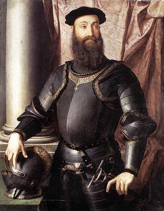 斯特凡诺四世科隆纳的肖像 Portrait of Stefano IV Colonna (1546)，阿尼奥洛·布伦齐诺