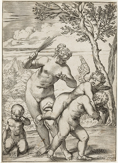 金星惩罚亵渎之爱 Venus Punishing Profane Love (1590 - 1595)，阿戈斯蒂诺·卡拉奇