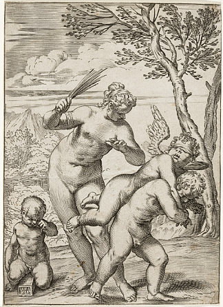 金星惩罚亵渎之爱 Venus Punishing Profane Love (1590 – 1595)，阿戈斯蒂诺·卡拉奇