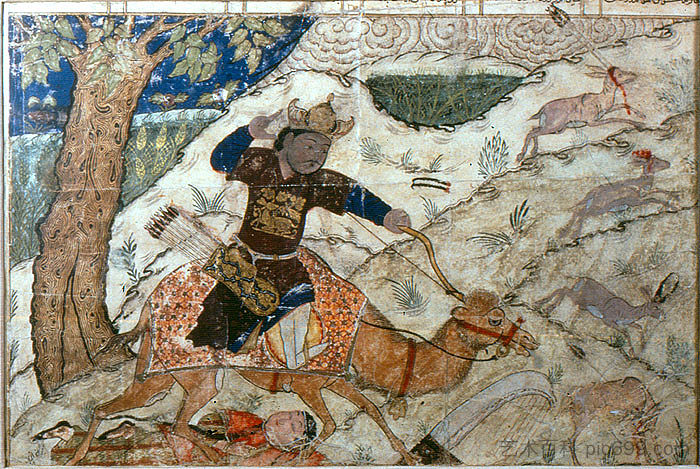 巴赫拉姆·古尔践踏阿扎德 Bahram Gur tramples Azadeh (1336)，艾哈迈德·穆萨