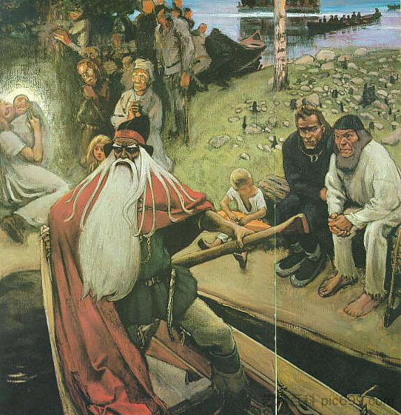 瓦伊纳莫宁的离开 Le depart de Väinämöinen (1906),阿克塞利·加伦·卡勒拉