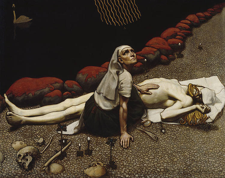 莱明凯宁的母亲 Lemminkäinen's Mother (1897),阿克塞利·加伦·卡勒拉